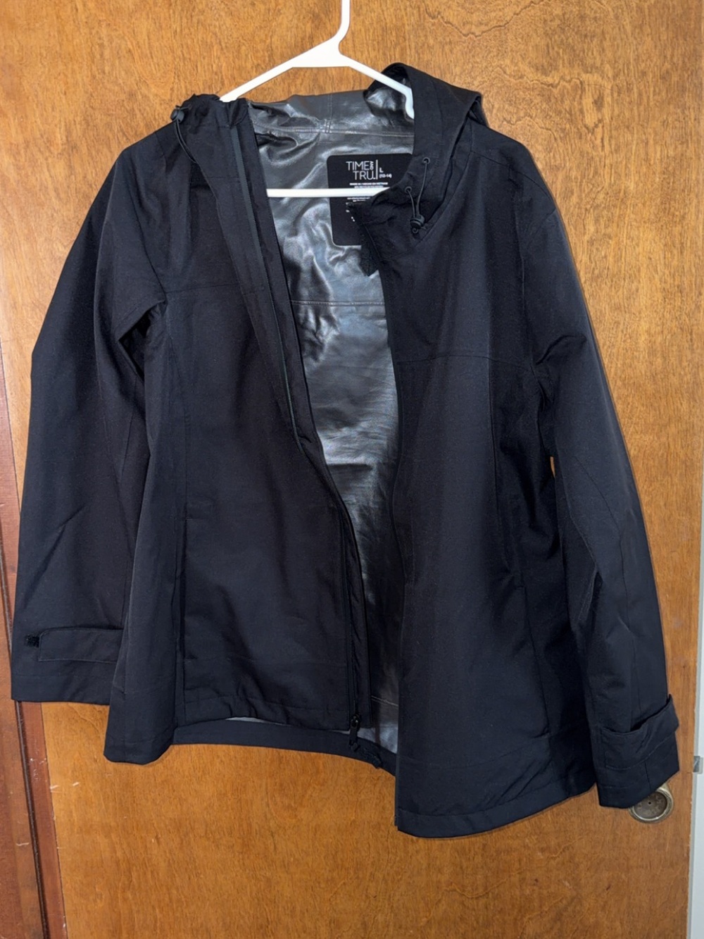 Time and Tru Black Jacket with Hood